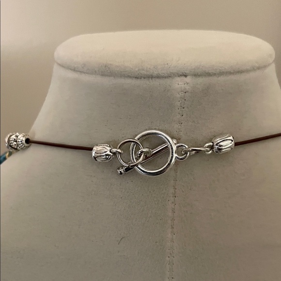 Artisan Blue and Gold Fish Pendant Necklace - Picture 8 of 12